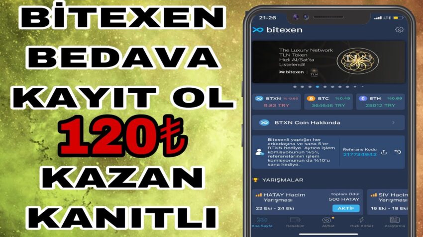 Bitexen İle Bedava 120₺ Kazan!!💰Kanıtlı Video! İnternetten Para Kazanma 2022 Bitexen 2022