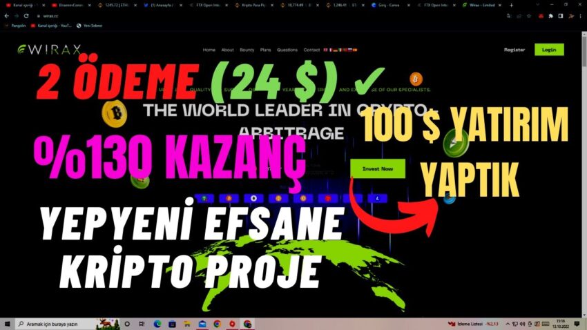 Çok Sağlam Kripto Proje💎24$ Canlı Ödeme 😜 100 $ yatırdık! 👉%130 Kazanç ✔ Kripto bulut madenciliği Kripto Kazan 2022