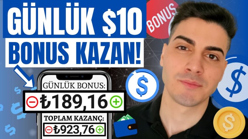 SADECE GİRİŞ YAP GÜNDE $10 BONUS KAZAN! 💰 – İnternetten Para Kazanma Yolları 2022 ( Dolar Kazanma ) Para Kazan