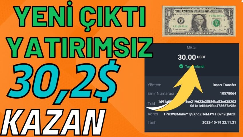 Yeni Çıktı Yatırımsız 30$ Kazan – (KANITLI VİDEO ) İnternetten Para Kazanma Yolları 2022 Para Kazan