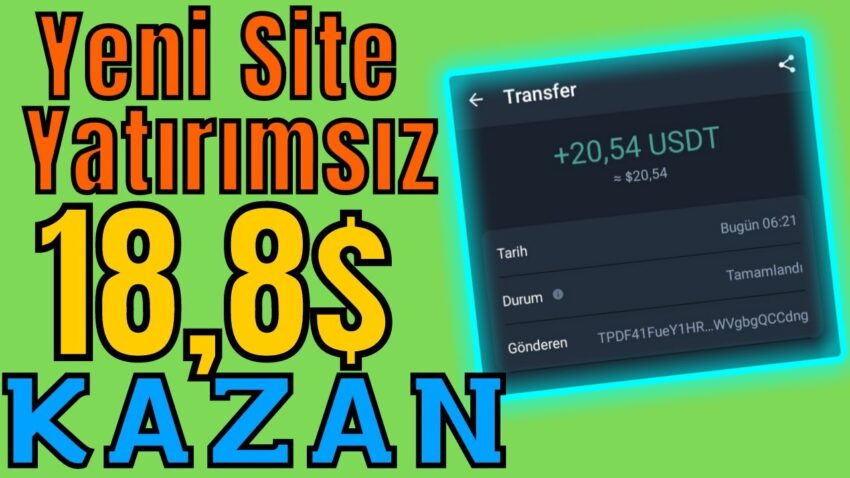Yeni Site Yatırımsız 18,85$ Ödeme Aldık – (KANITLI VİDEO ) İnternetten Para Kazanma Yolları 2022 Para Kazan