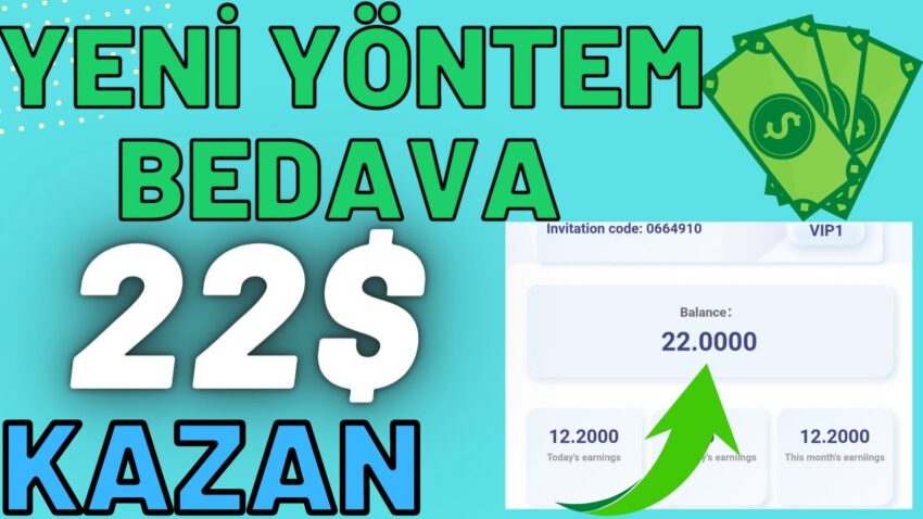 Yeni Yöntem Bedava 22$ Kazan – (KANITLI VİDEO ) İnternetten Para Kazanma Yolları 2022 Para Kazan