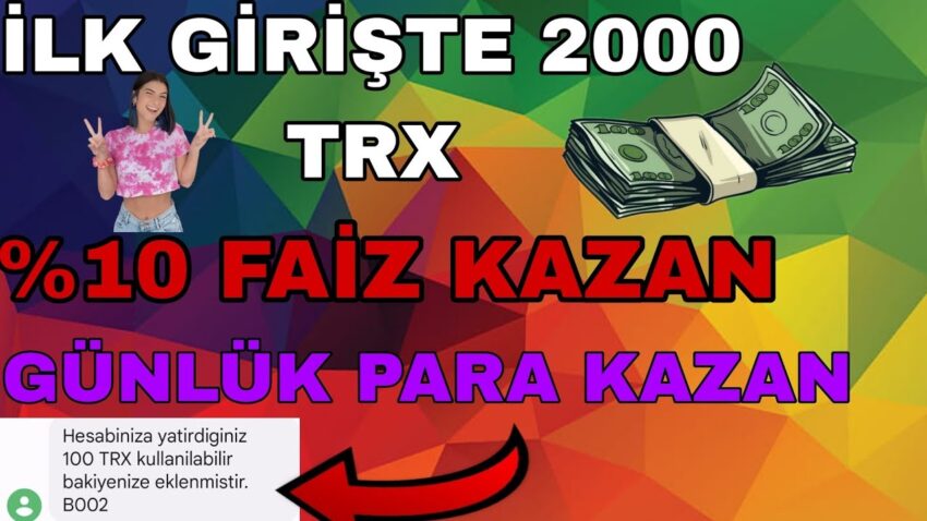 İnternetten Para Kazanma İlk Gitişte 2000 Trx Kazan Yeni 2022 Para Kazan