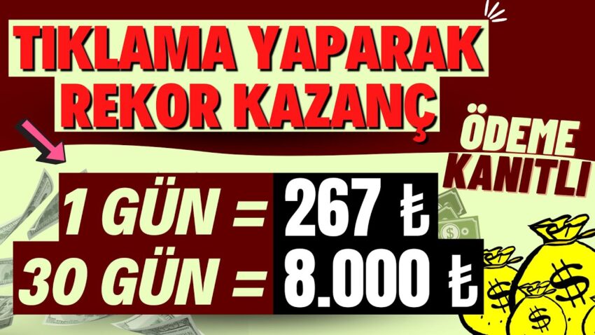 SADECE TIKLAMA YAP 429 DOLAR / 8.000 TL PARA KAZAN Para Kazan