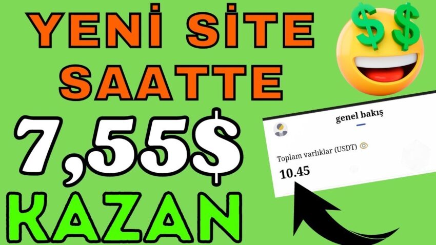 Yeni Site Saatte 7,55$ Kazan 🤑-💰(ÖDEME VİDEO)🤑- İnternetten Para Kazanma Yolları 2022 Para Kazan