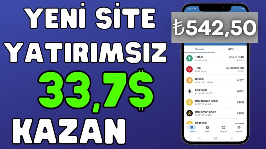 Yeni Yatırımsız Site 33,7$ Kazan – (ÖDEME KANITLI) – İnternetten Para Kazanma 2022 Para Kazan