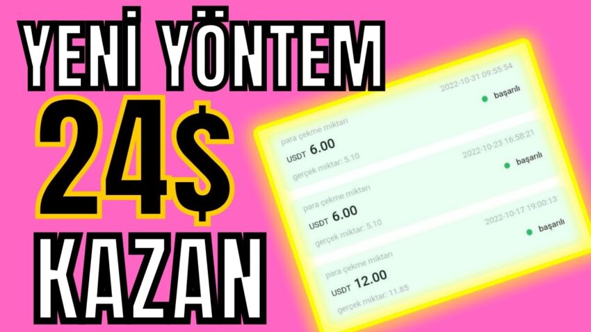 Yeni Yöntem Bedava 24$ Kazan 🤑 Ödeme Kanıtlı 💰 İnternetten Para Kazanma 2022 Para Kazan