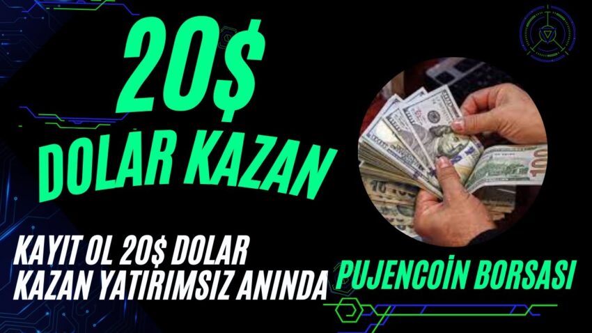 20$ DOLAR KAZAN YATIRIMSIZ YENİ BORSA AİRDROBU PUJENCOİN KAYIT ÖDÜLÜ ANINDA #kripto#airdrop#btc Kripto Kazan 2022