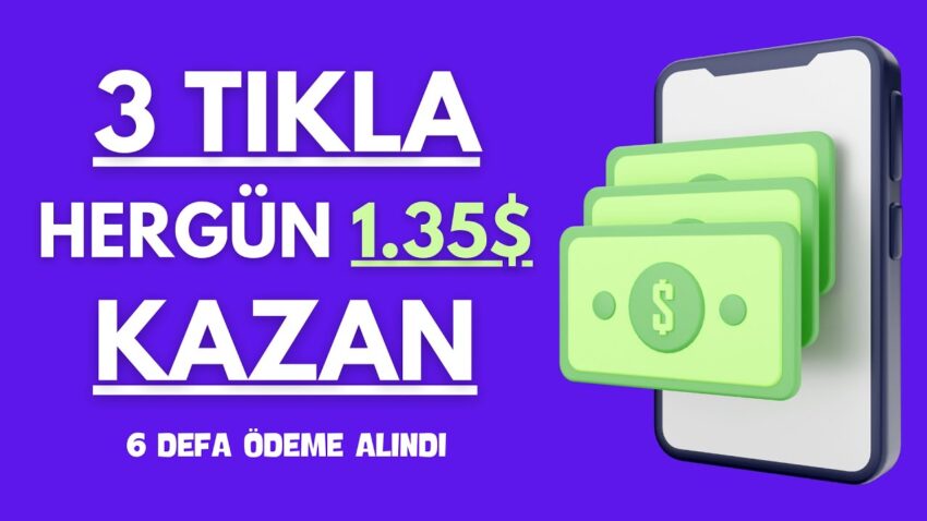 GÜNDE 3 TIKLA 1.50$ KAZANMAK – 6 Defa Ödeme  Aldık – internetten para kazanmak 2023 Para Kazan