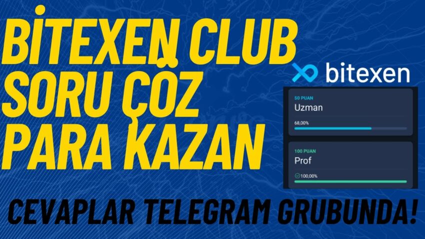 Anında Çekilebilir 100₺ Kazan | Bitexen Club Soru Çöz Para Kazan Bitexen 2022