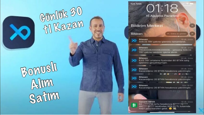 Bitexen Bonuslu Al Sat Günlük 30 TL Kazan Bitexen 2022