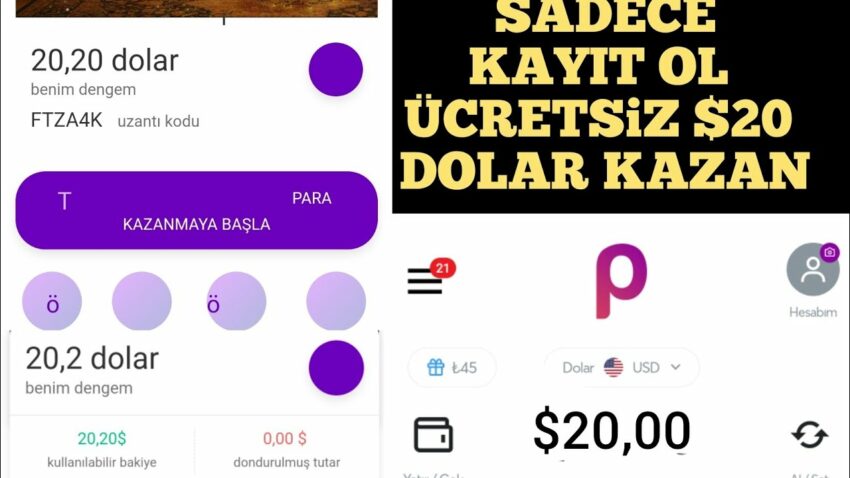 KAYIT OL $20 DOLAR KAZAN YENİ PLAFORUM | internetten para kazanma –  internetten dolar kazanma Para Kazan