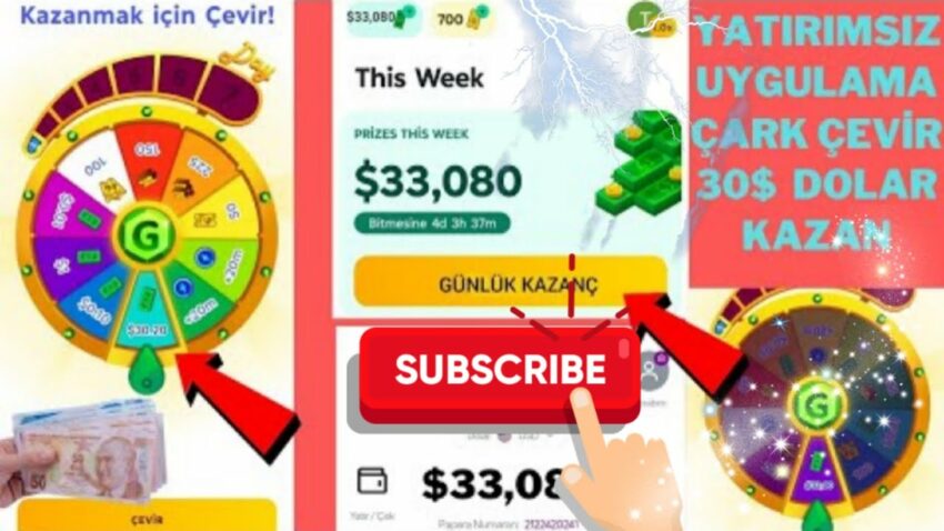 Bedava Yatırımsız Çark Çevir 10$ Kazan | Oyun Oyna Yatırımsız Ek Gelir Kazan Kripto Kazan 2022