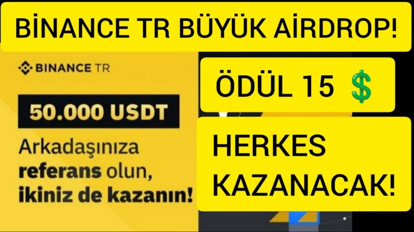 ÇEKİLEBİLİR 15$ AİRDROP! KYC YAP PARA KAZAN! BİNANCE TR ÜYE OL 15$ (300 TL) KAZAN 🎁🎁 #airdrop Kripto Kazan 2022