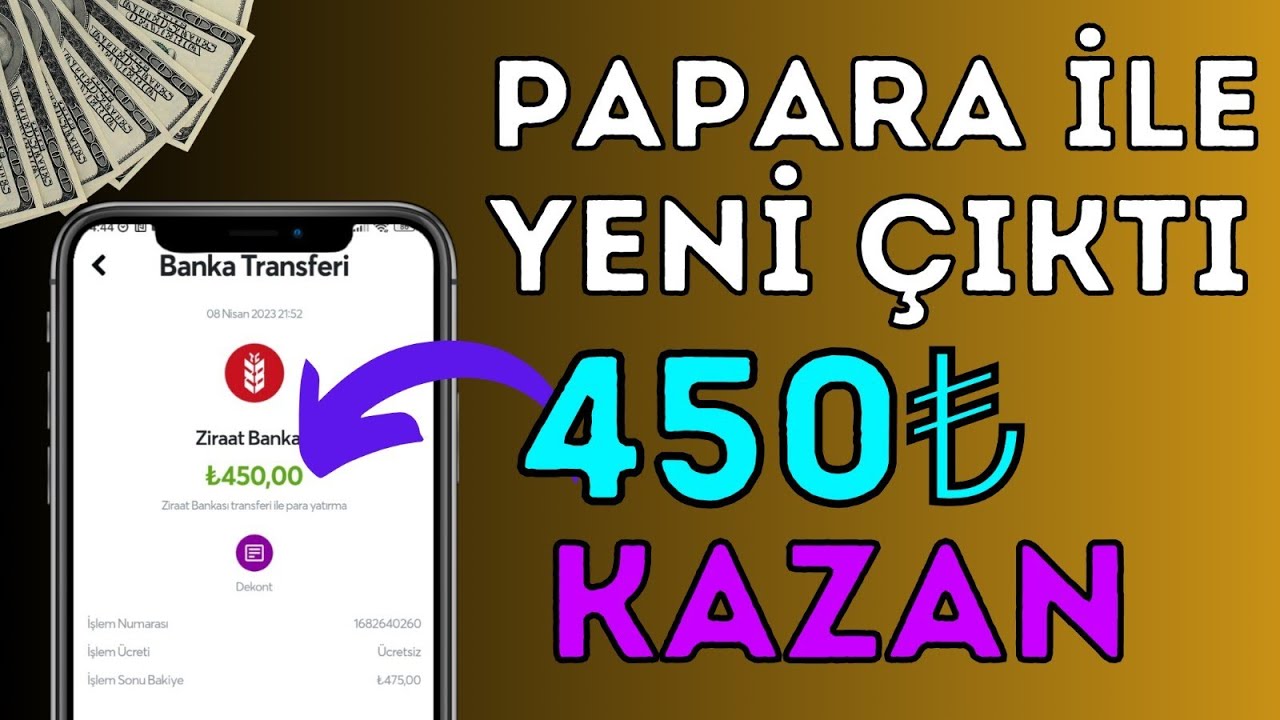 Papara-Ile-Yeni-Cikti-450-Kazan-Odeme-Kanitli-Internetten-Para-Kazanma-2023-Para-Kazan