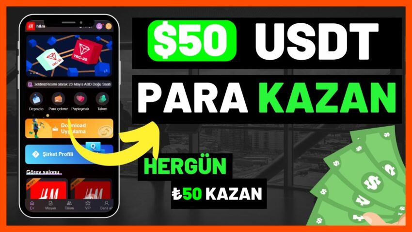 $50 USDT PARA KAZAN 🤑 GÜNLÜK 50 TL ÖDEME AL 💰 İnternetten Para Kazanma 2023 Para Kazan
