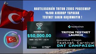 Bedava 900$ Para Kazan | Çekilebilir 900$ Ödeme Kanıtlı Testnet Airdrop | Nautilus Chain Testnet Kripto Kazan 2022