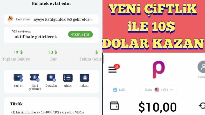 ÇİFTLİK İLE GÜNLÜK 10$ DOLAR KAZAN| internetten para kazanma – internetten dolar kazanma Para Kazan