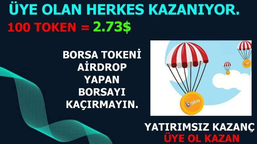 ÜYE OL ANINDA 100 TOKEN 2.73$ KAZAN (BORSA TOKENİ) Kripto Kazan 2022