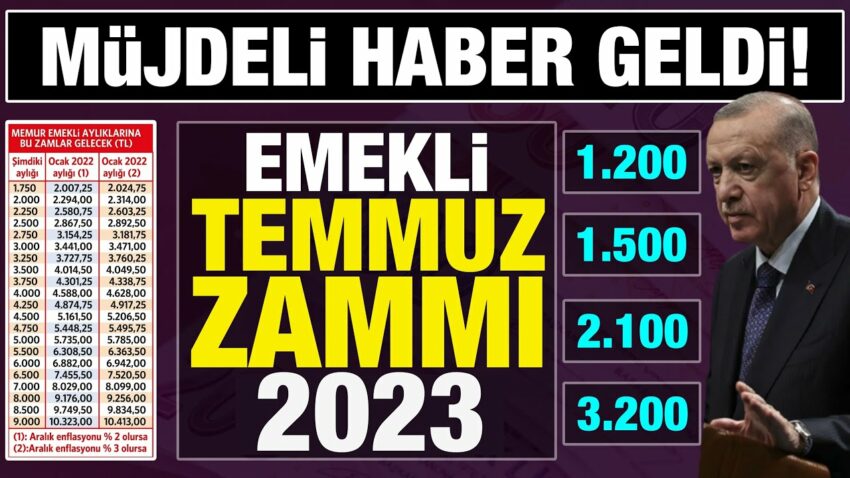 Emekli maaşı zammı TEMMUZ 2023 oranları açıklandı! emekli haberleri Memur Maaşları 2022