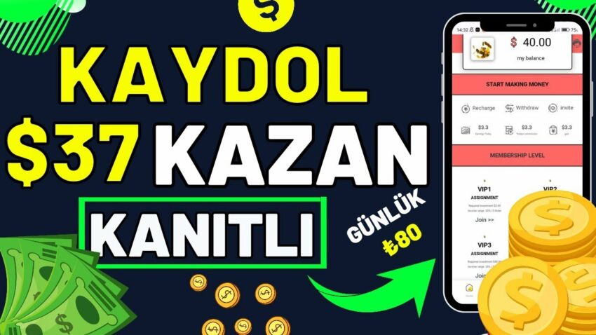 KAYDOL $37 USDT KAZAN 🤑 HERGÜN 80 TL ÖDEME AL 💰 İnternetten Para Kazanma 2023 Para Kazan