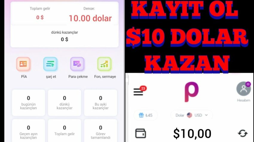 Kayıt Ol 10$ dolar kazan | İnternetten dolar kazanma – internetten para kazanma Para Kazan