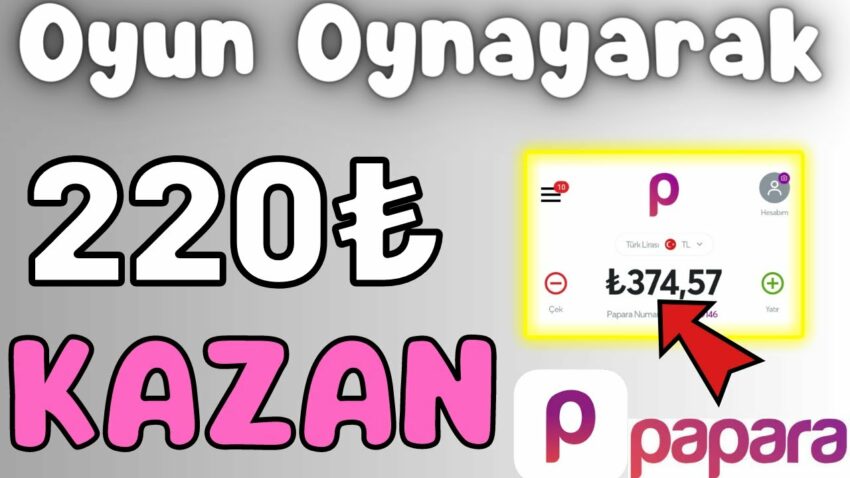 Oyun Oynayarak 220₺ Kazan – (Kolay Para Kazan) – İnternetten Para Kazanma Yolları 2023 Para Kazan