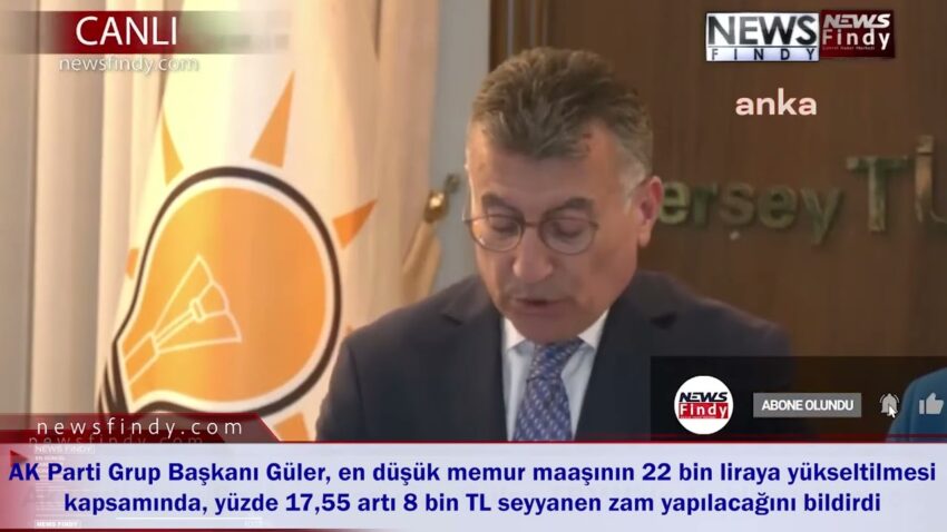AK Parti Grup Başkanı Güler Memur maaşları Seyyanen net 8 bin 77 liralık bir artışı öngörüyoruz Memur Maaşları 2022
