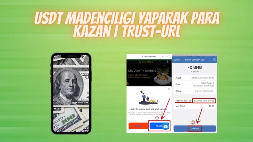 USDT Madenciliği Yaparak Para Kazan | Trust-Url Platformu | İnternetten Para Kazanmak 2023 Para Kazan