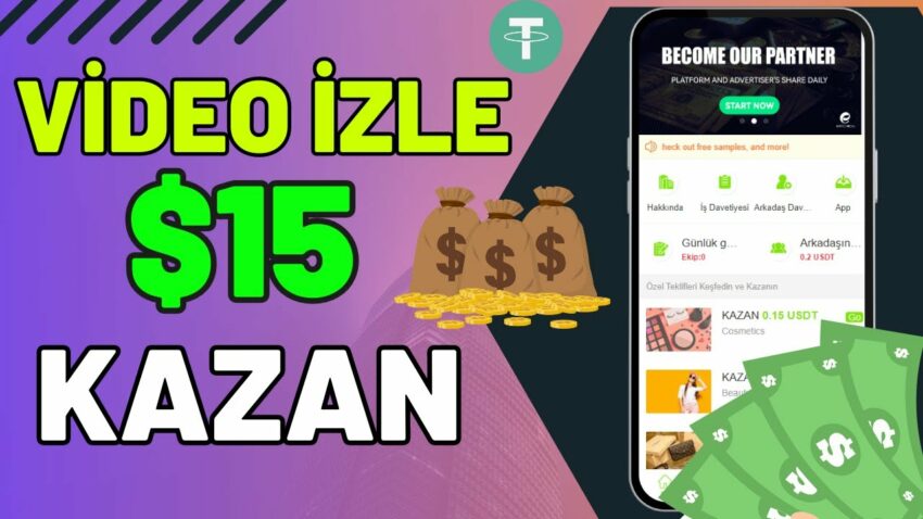 VİDEO İZLEYEREK $15 USD KAZAN 🤑 YATIRIMSIZ PARA KAZANDIRAN UYGULAMA (İnternetten Para Kazanma 2023) Para Kazan