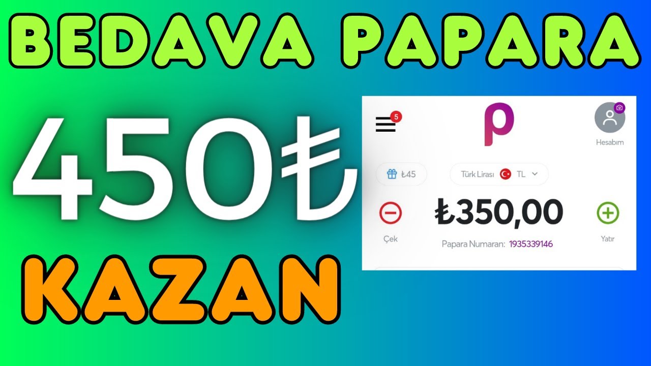 Bedava-Papara-450-Kazan-ODEME-KANITLI-VIDEO-Internetten-Para-Kazanma-Yollari-2023-Para-Kazan