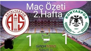 Bitexen Antalyaspor 1-1 T.Konyaspor Trendyol Süper Lig / 2.Hafta Maç Özeti Bitexen 2022