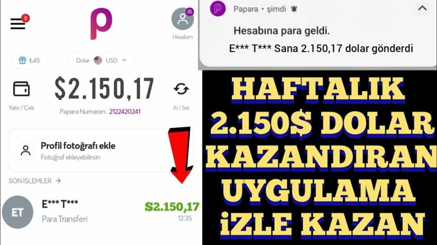 İNTERNETTEN GÜNLÜK 2500$ DOLAR KAZAN (ÖDEME KANITLI)  internetten para kazanma – dolar kazanma 2023 Para Kazan