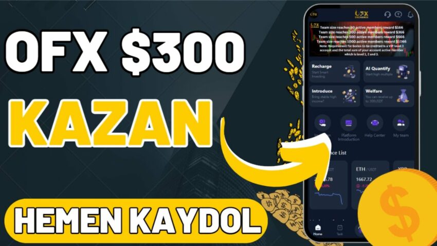 OFX EXCHANGE  | $300 USDT KAZAN 🤑HEMEN KAYDOL BONUS AL (İnternetten Para Kazanma 2023) Para Kazan