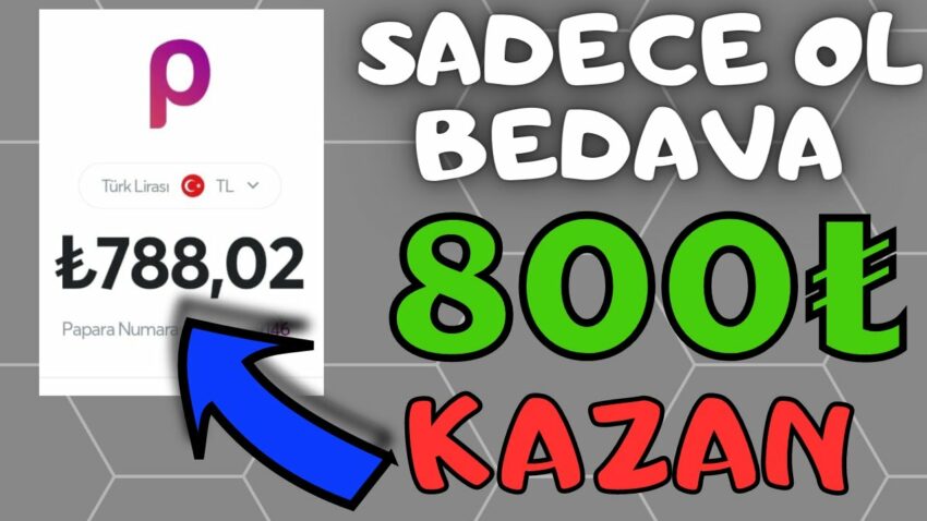 Sadece Ol Bedava 800₺ Kazan 🤑-💰(ÖDEME VİDEO)🤑- İnternetten Para Kazanma Yolları 2023 Para Kazan