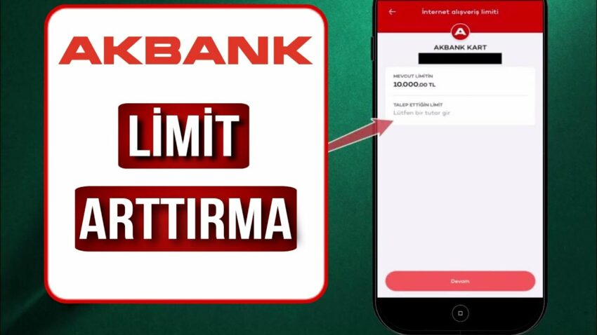 Akbank Mobil Günlük Limit Arttırma (Kredi Kartı – İnternet Alışverişi – Banka Kartı) Banka Kredi