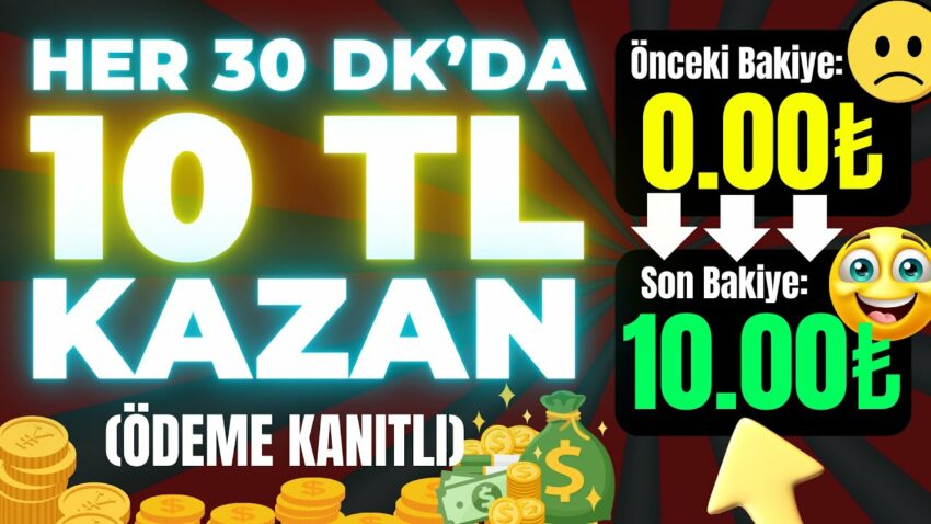 HER 30 DAKİKADA 10 TL PARA KAZAN 🔥 İNTERNETTEN PARA KAZANMA 2023 Para Kazan