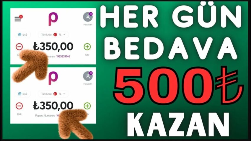 Her Gün Bedava 500₺ Kazan 🤑💰( KANITLI VİDEO) – İnternetten Para Kazanma Yolları 2023 Para Kazan