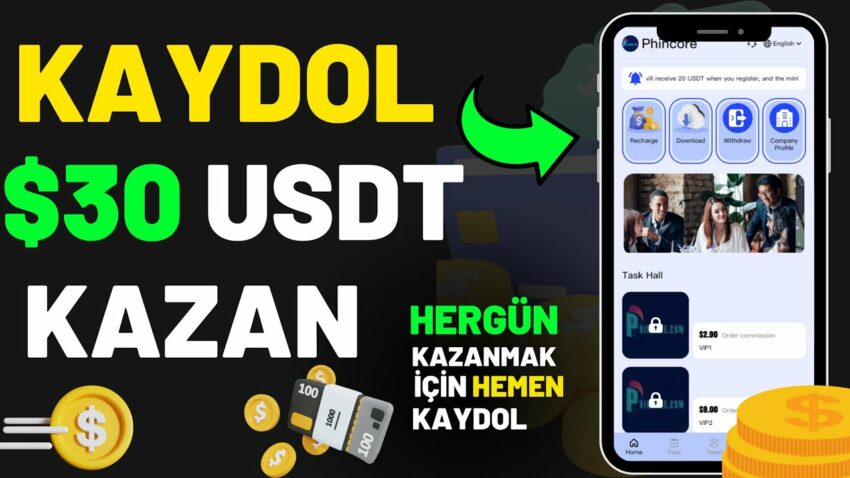 KAYDOL $30 USDT PARA KAZAN 🤑 HERGÜN 83₺ Para Kazan 💰 İnternetten Para Kazanma 2023 Para Kazan