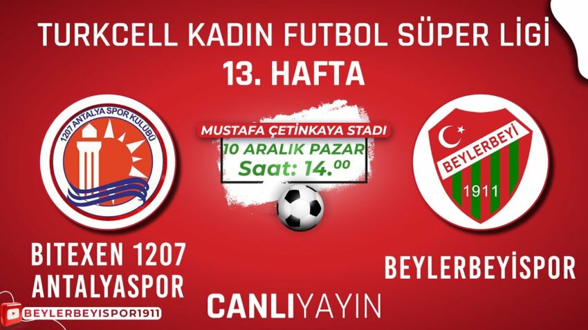 Bitexen 1207 Antalyaspor – Beylerbeyispor I Turkcell Kadın Futbol Süper Ligi I 13. Hafta Bitexen 2022