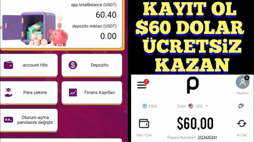KAYIT OL $60 DOLAR BONUS KAZAN | internetten para kazanma – dolar kazanma Para Kazan