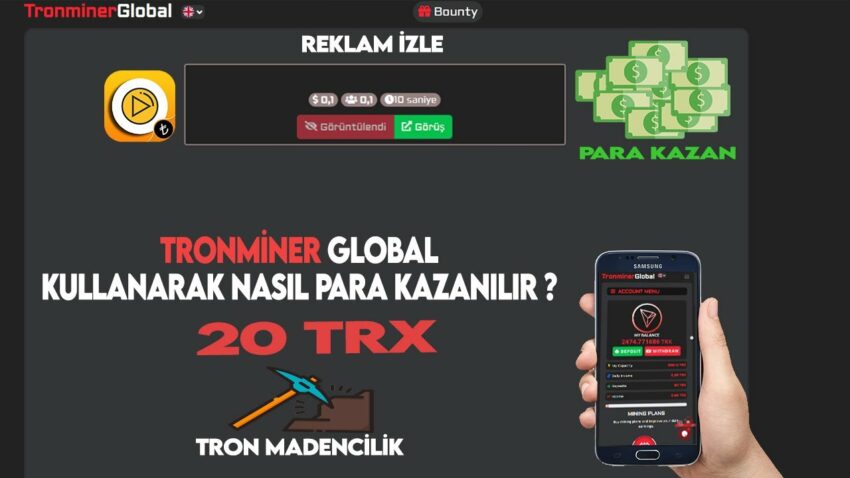 Tronminer kullanarak nasıl para kazanılır ? Kripto reklam ve madencilik platformu Kripto Kazan 2022