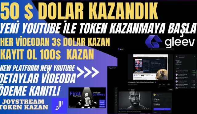 Yeni Youtube Platformu İle Dolar Kazan Gleev App Platformu Kazandırmaya Devam Ediyor #kripto Kripto Kazan 2022