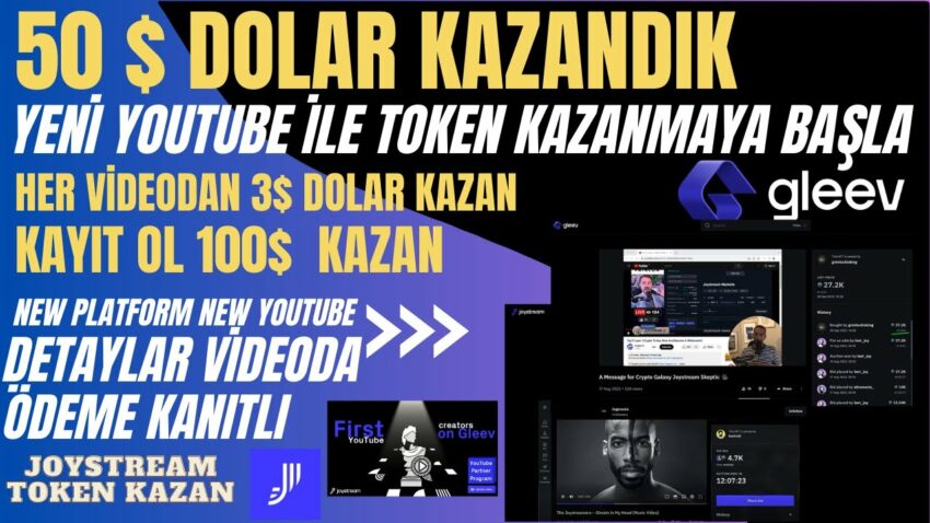 Yeni Youtube Platformu İle Dolar Kazan Gleev App Platformu Kazandırmaya Devam Ediyor #kripto Kripto Kazan 2022