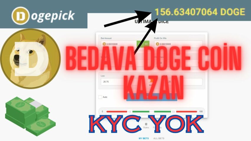 dogepick.io BEDAVA DOGE COİN KAZAN 🤑🤑 YATIRIMSIZ KYC’SİZ! 💵💵 İnternetten Para Kazanma 2023 Para Kazan