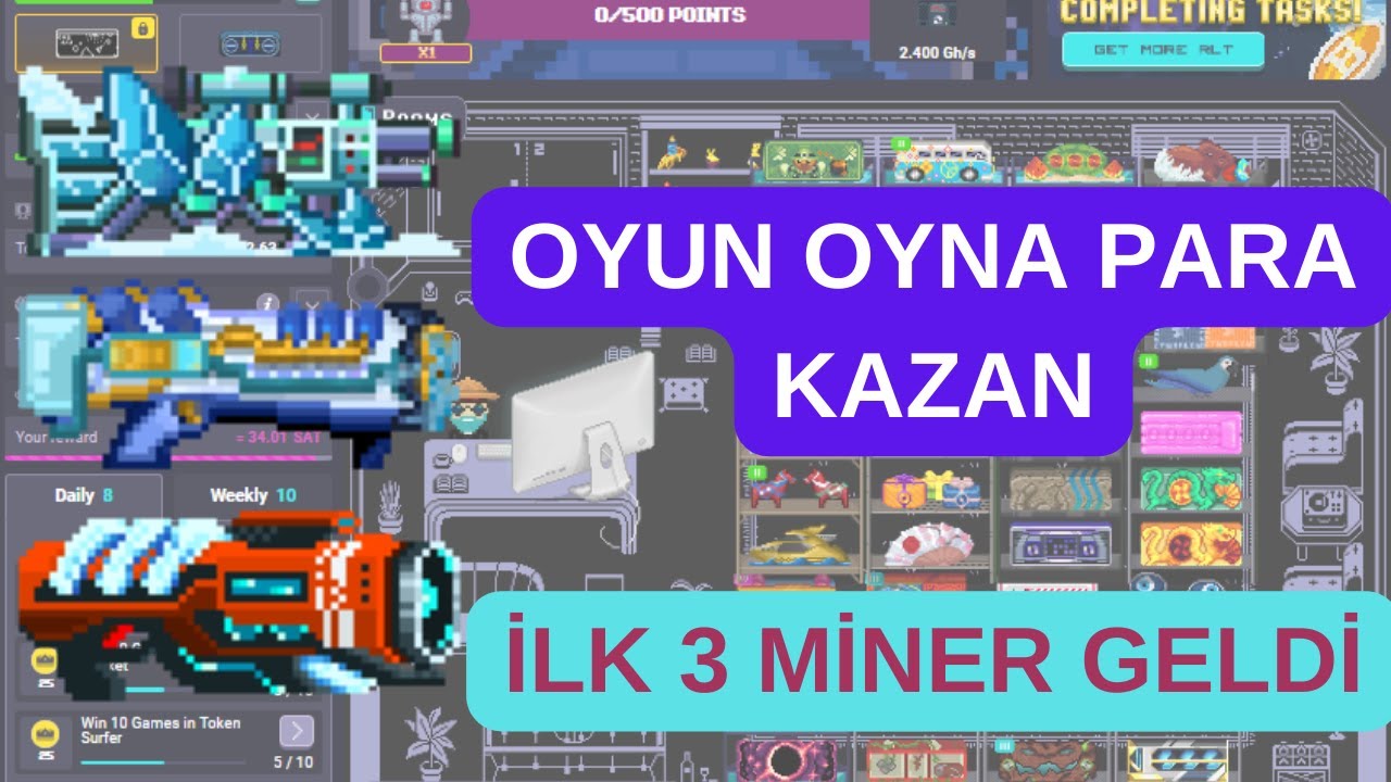 9-Minerli-Craftin-ilk-3-Mineri-Geldi-Oyun-Oyna-Para-Kazan-rollercoin-Para-Kazan