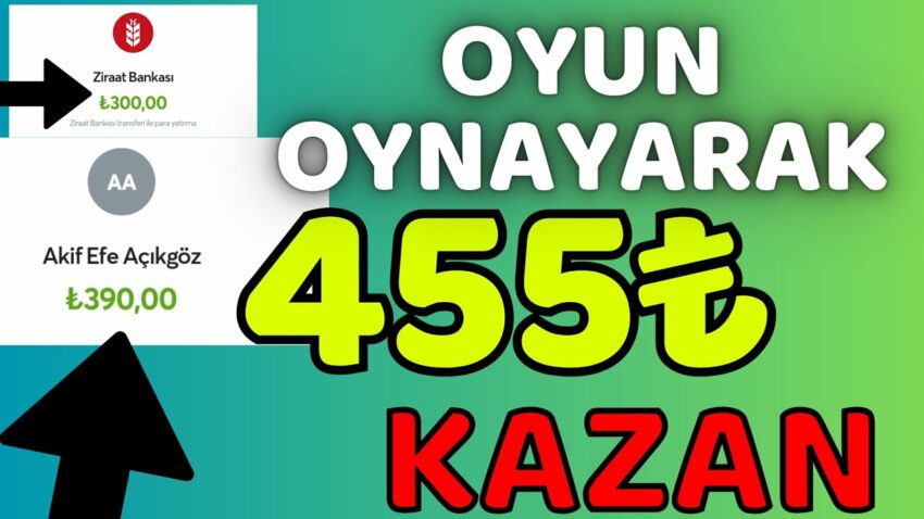 Oyun Oynayarak 455₺ Kazan 🤑-💰(ÖDEME VİDEO)🤑- İnternetten Para Kazanma Yolları 2024 Para Kazan