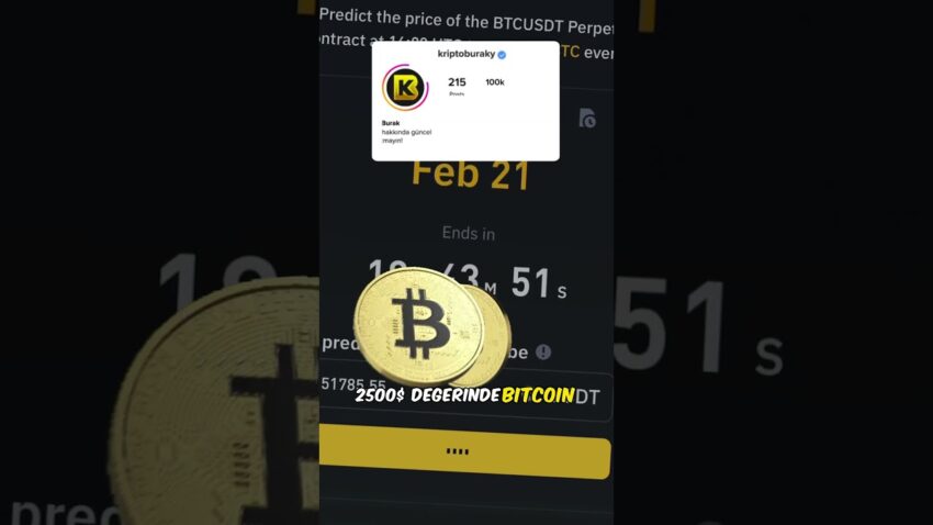 Bitcoin fiyatını doğru tahmin et 2500$ kazan | #binance Kripto Kazan 2022