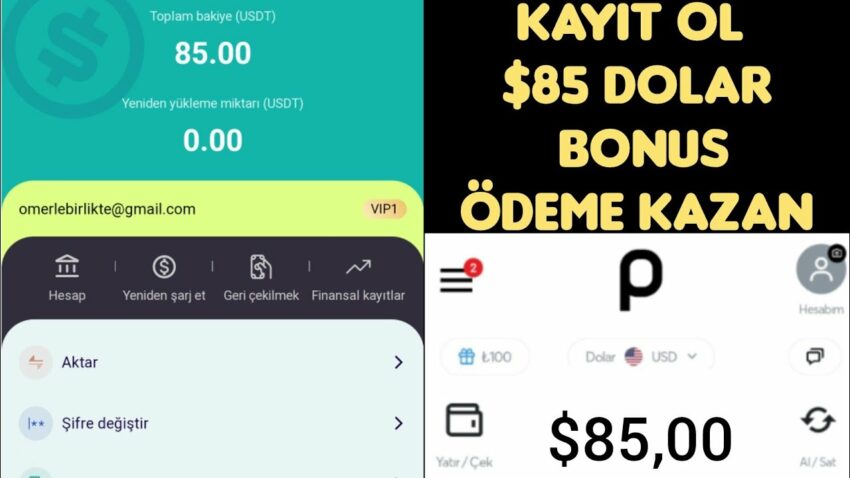 KAYIT OL $85 DOLAR BONUS ÖDEME KAZAN | internetten para kazanma – İNTERNETTEN PARA KAZANMA YÖNTEMİ Para Kazan